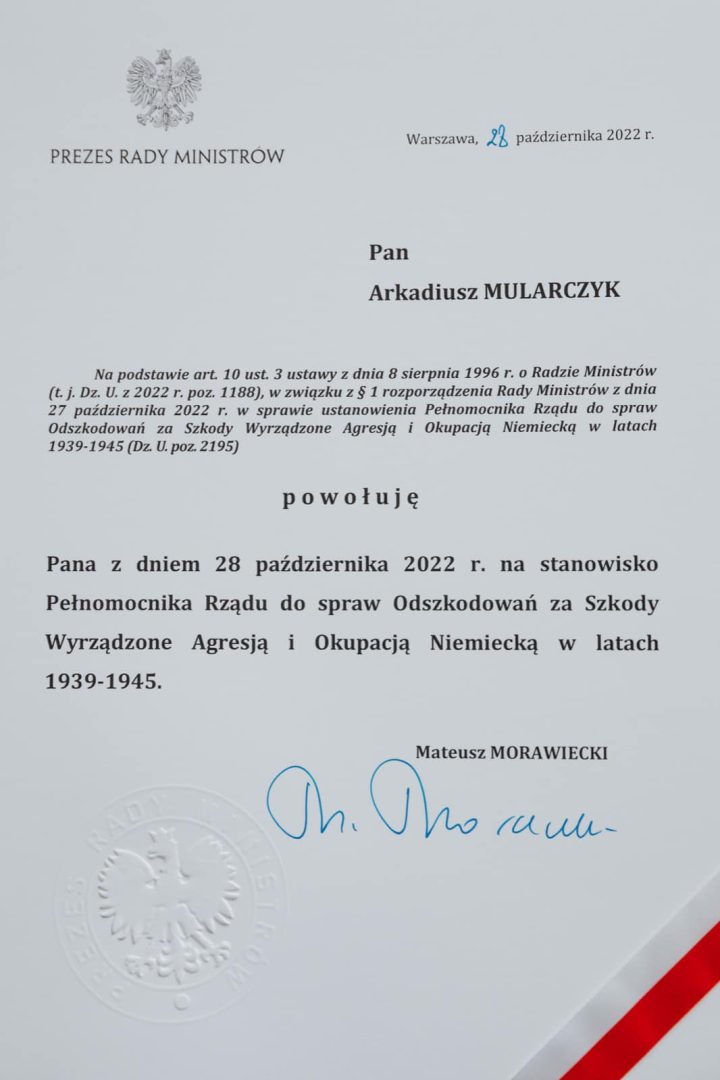 poseł Arkadiusz Mularczyk, wiceminister spraw zagranicznych