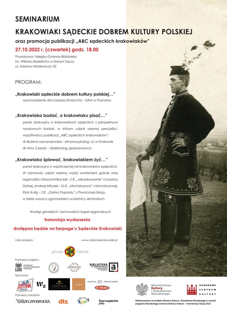 Seminarium „Krakowiaki sądeckie dobrem kultury polskiej”