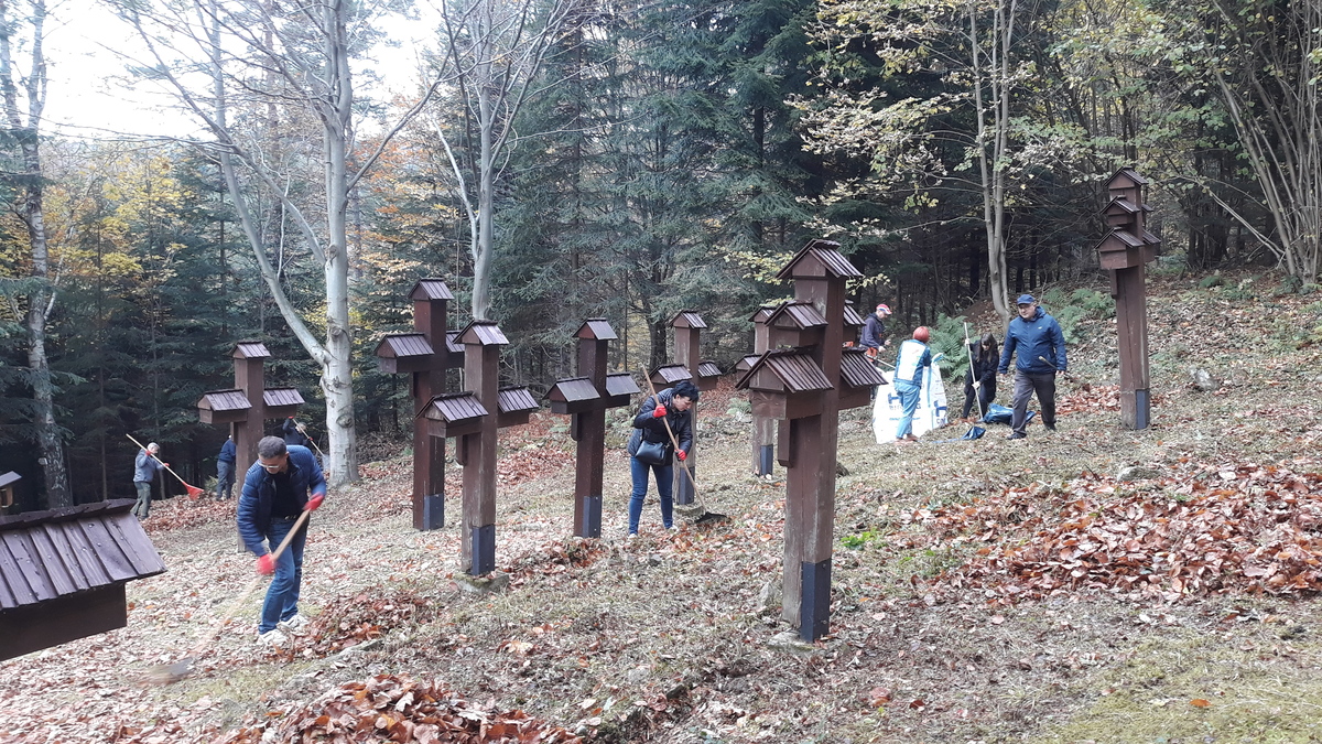 Gorliccy policjanci posprzątali cmentarz wojenny