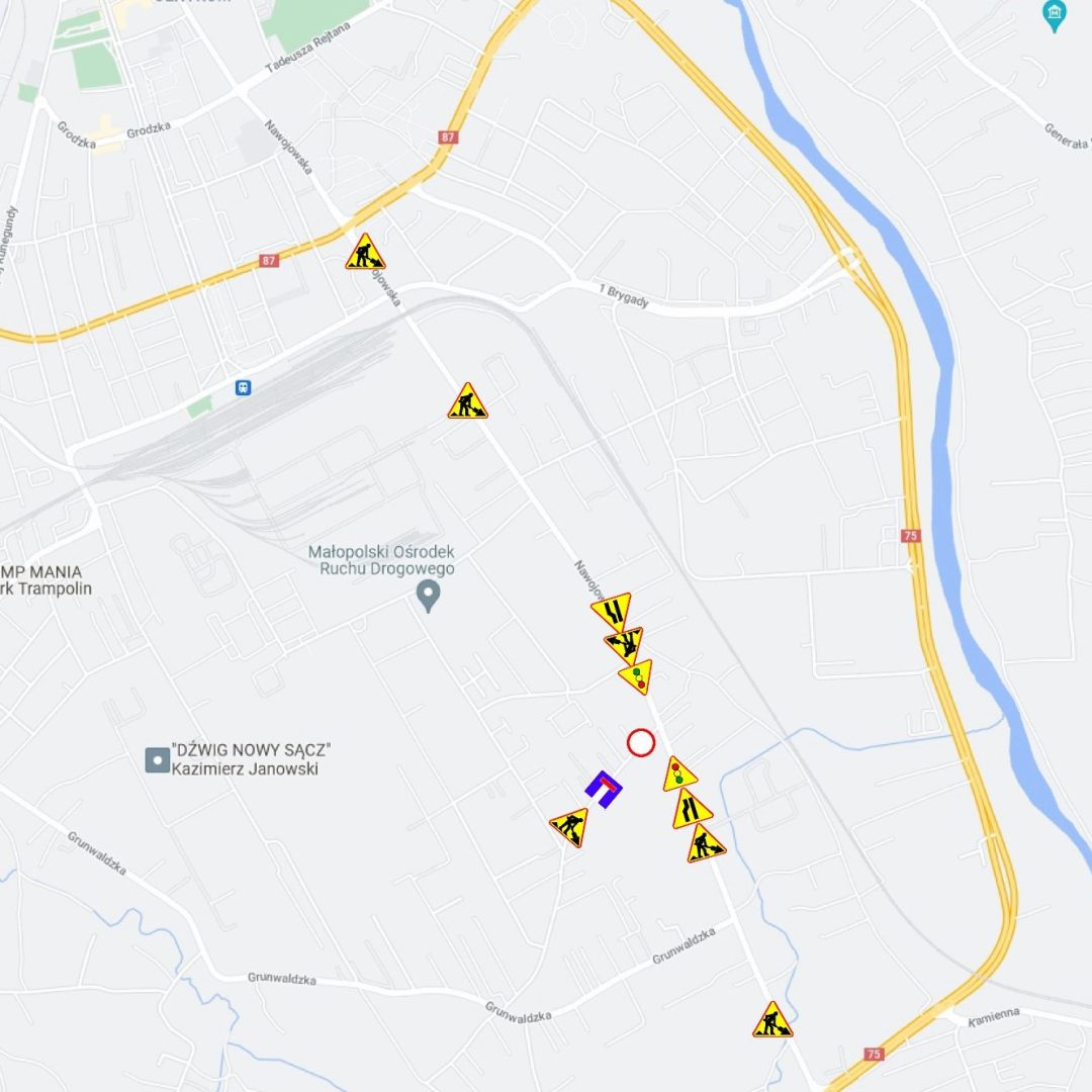 mapa utrudnień