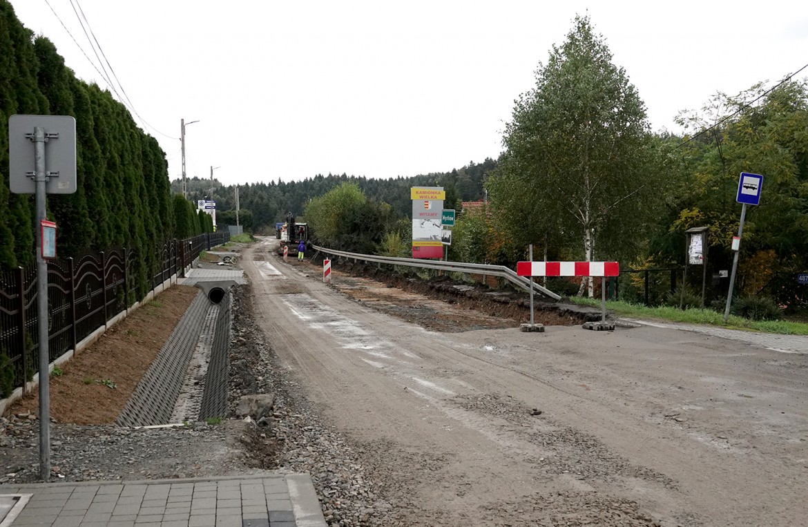 I etap prac modernizacji drogi powiatowej Nowy Sącz – Cieniawa
