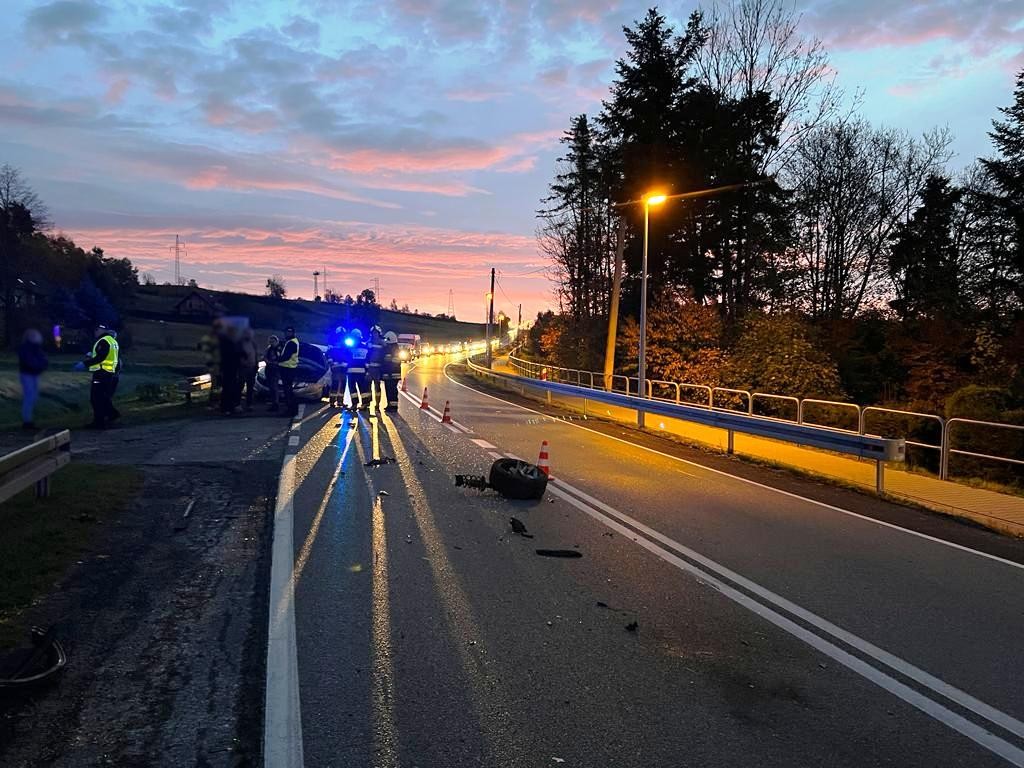 cieniawa, wypadek, psp nowy sącz