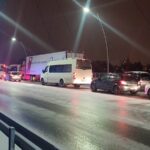 most heleński, Nowy Sącz, zderzenie trzech osobówek