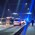 most heleński, Nowy Sącz, zderzenie trzech osobówek