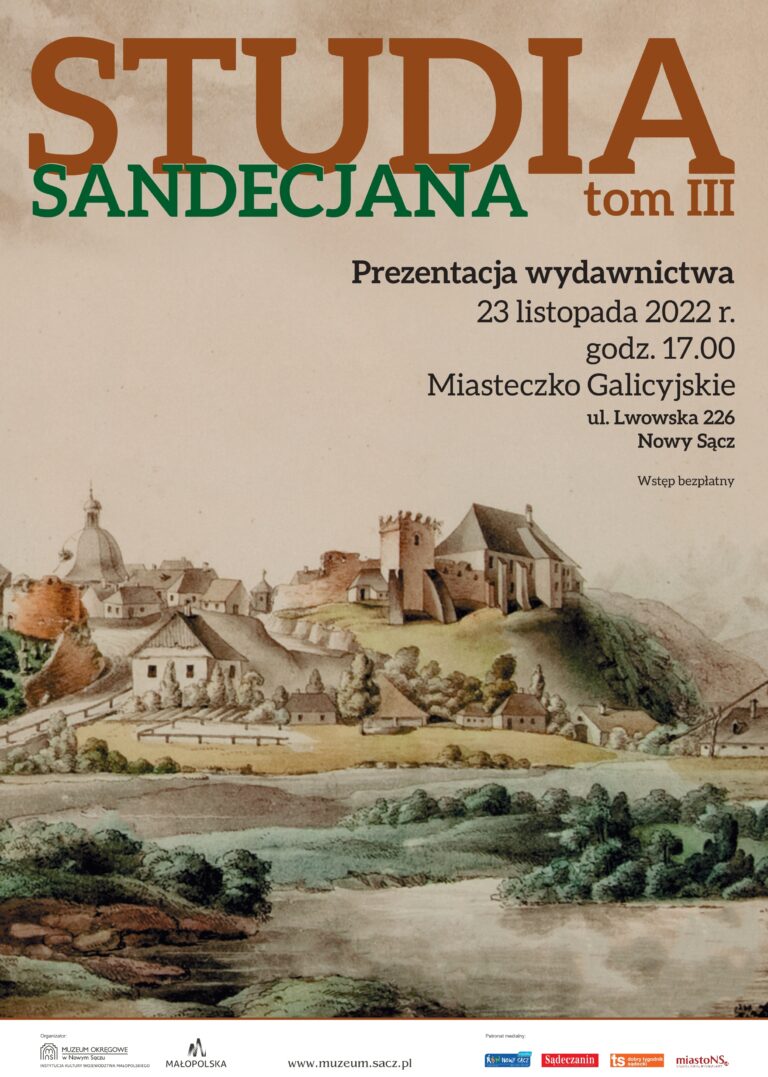 Muzeum zaprasza na spotkanie promocyjne III tomu wydawnictwa Studia Sandecjana