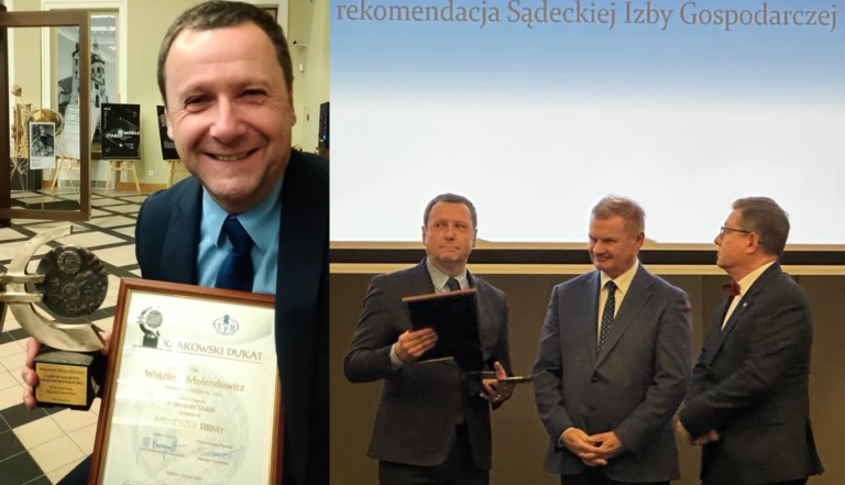 Redaktor Wojciech Molendowicz odznaczony prestiżową nagrodą Krakowskiego Dukata