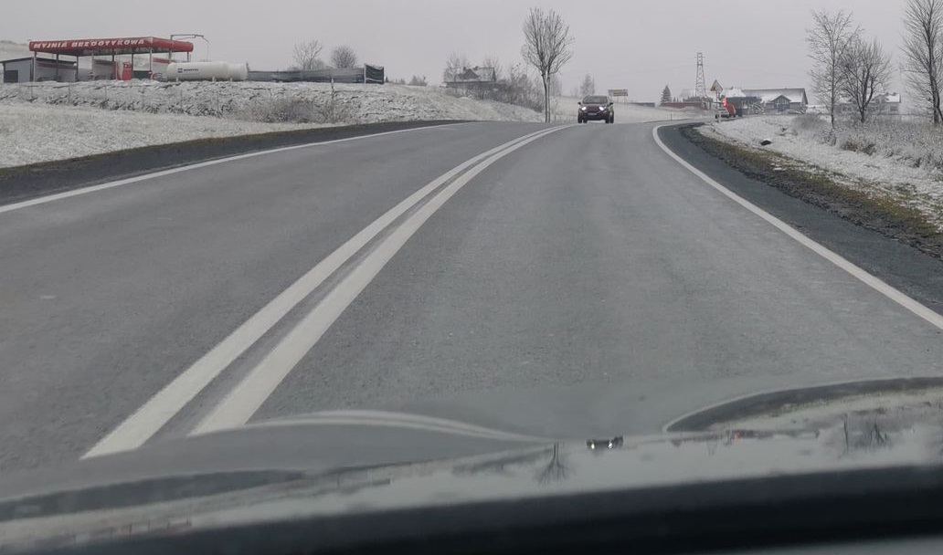 droga zimowa, limanowa, wypadek
