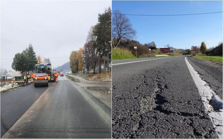 Nowa Wieś. Ściągnęli dobry asfalt, żeby położyć nowy? GDDKiA: były ubytki