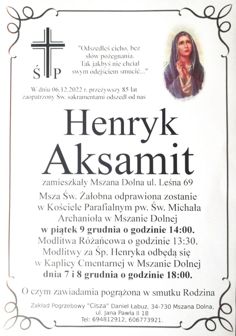 Henryk Aksamit, OSP Mszana Dolna 