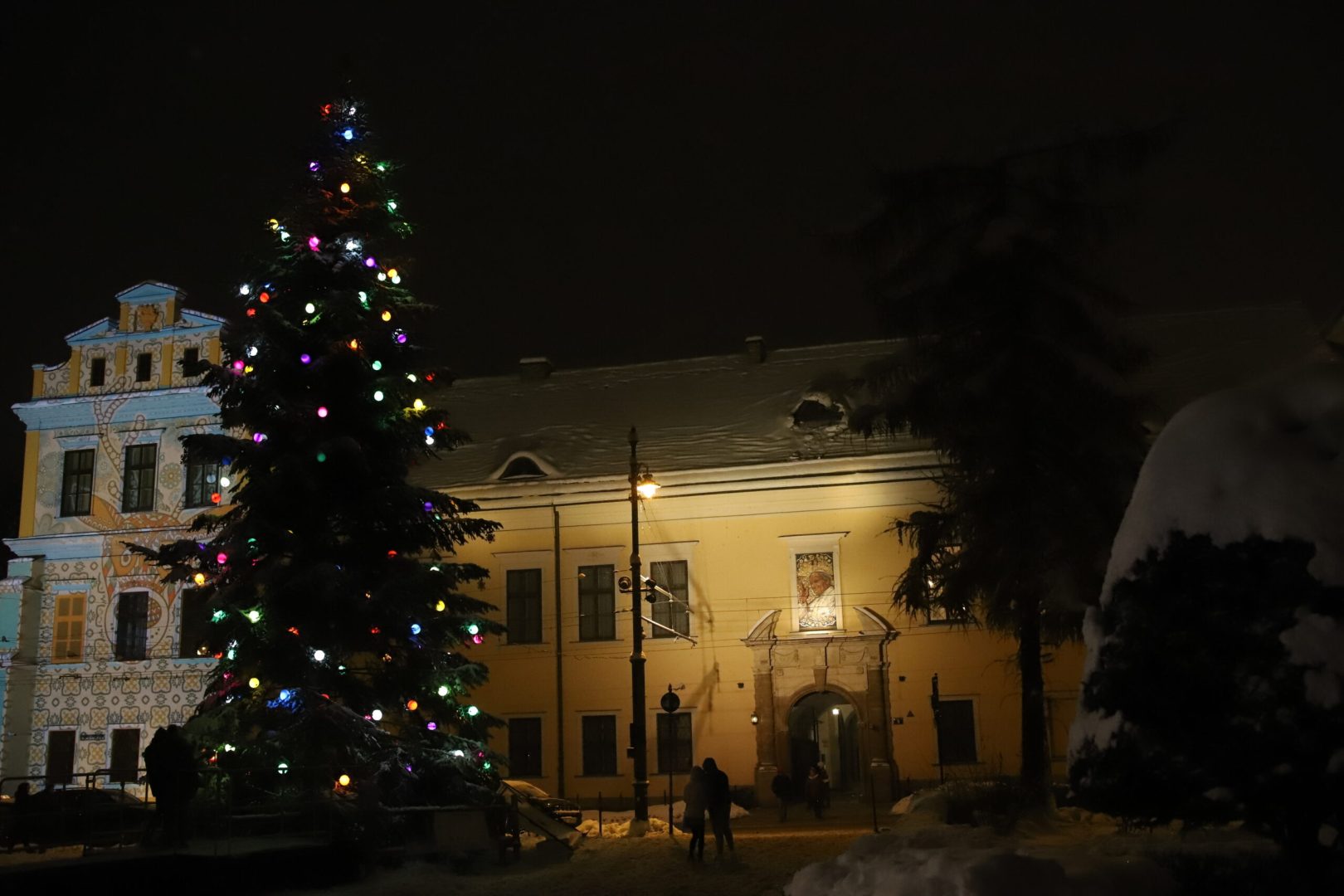 Roztoka, Okno Papieskie, rozświetlenie choinki