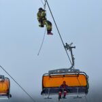 szkolenie kolejki linowe, straż pożarna