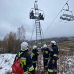 szkolenie kolejki linowe, straż pożarna
