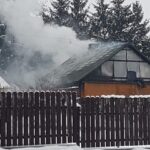 Liszki, pożar domu