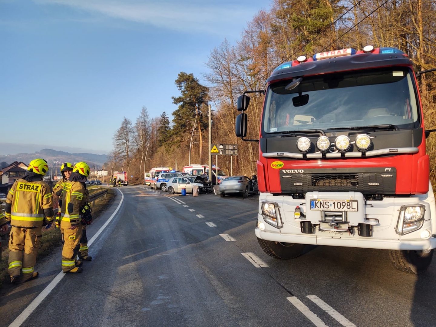 Lwowska, kolizja trzech samochód