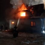 powiat limanowski, pożar domu, strażacy