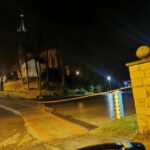 Grybów, uszkodzone pojazdy, wycinka drzew, Bazylika Mniejsza, parking