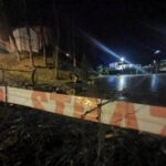Grybów, uszkodzone pojazdy, wycinka drzew, Bazylika Mniejsza, parking
