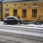 Sądecczyzna, trudne warunki na drogach, kolizje, wypadki