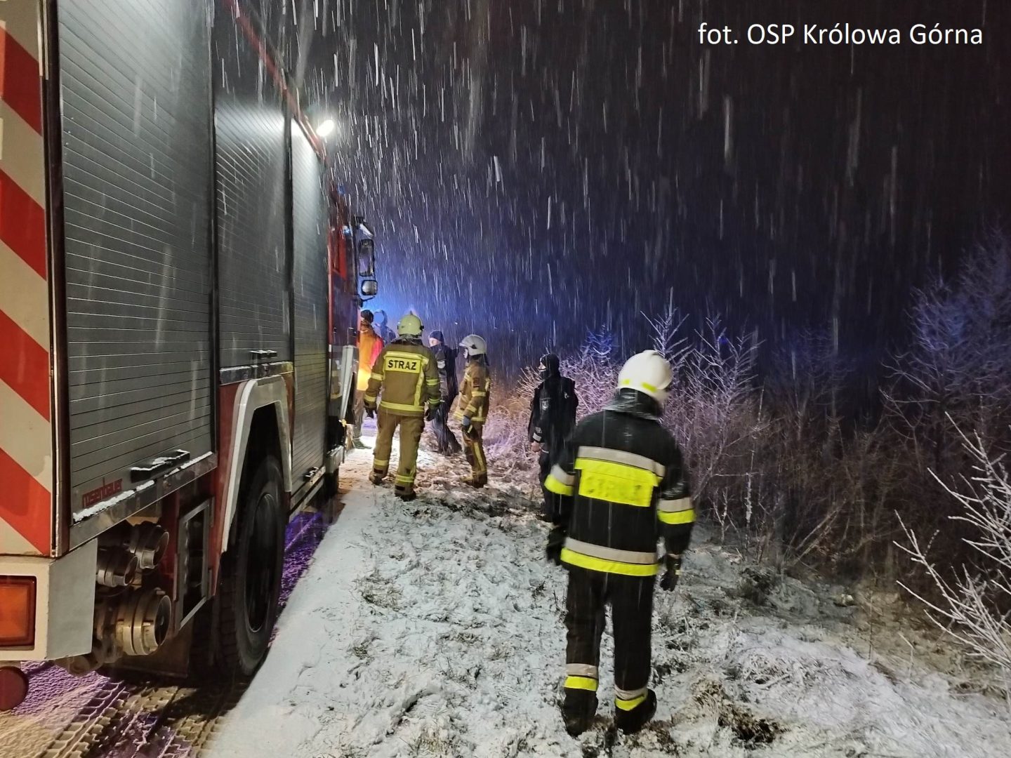 OSP Królowa Polska, samochód w rzece