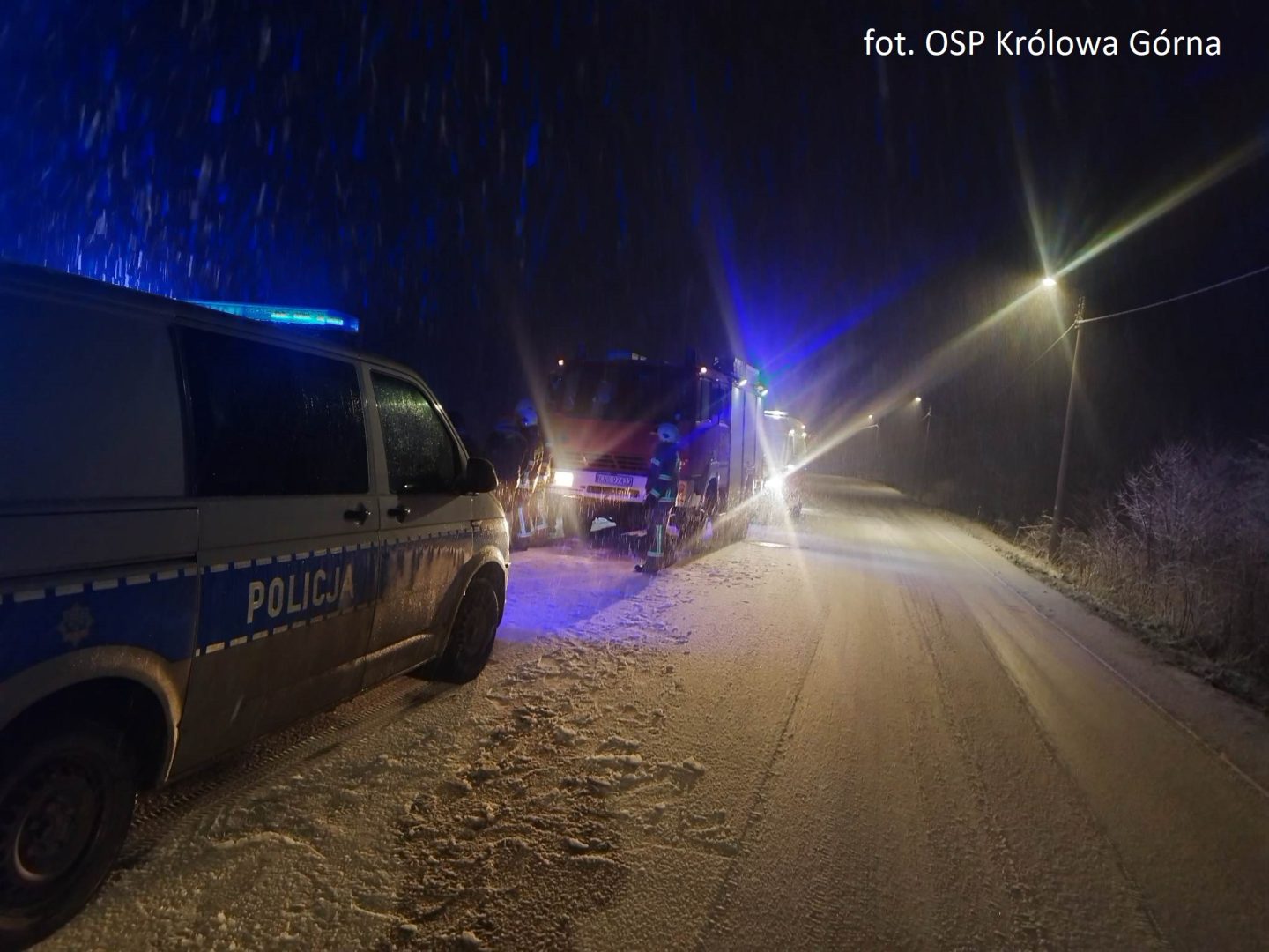 OSP Królowa Polska, samochód w rzece