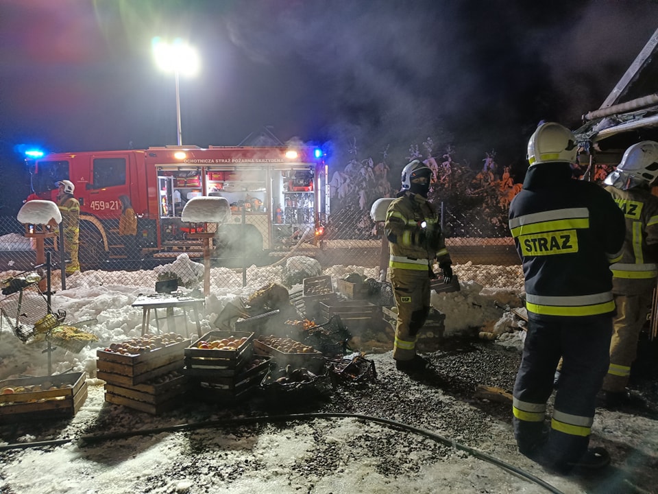 Dobra, pożar warzywniaka