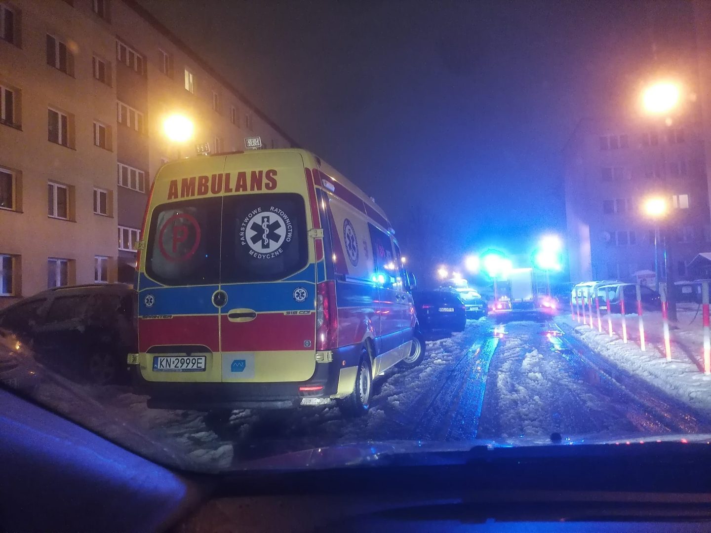 Nowy Sącz, Aleje Wolnosci, karetka, PSP