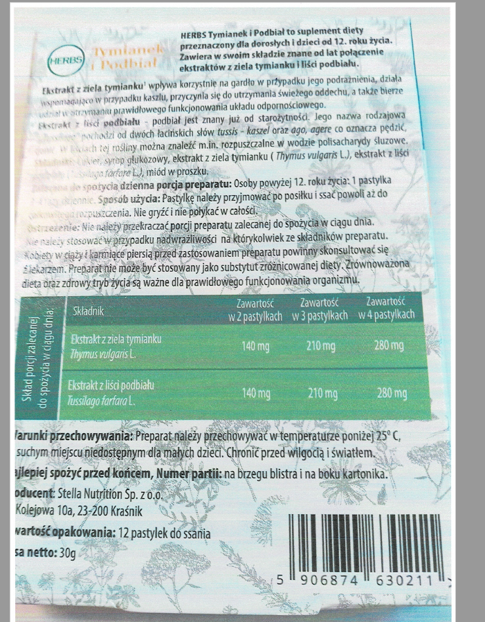 GIS, Tymianek i Podbiał