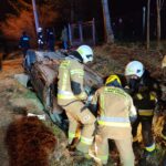 Dobra, wypadek, dachowanie, OSP Dobra