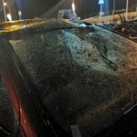 Grybów, uszkodzone pojazdy, wycinka drzew, Bazylika Mniejsza, parking