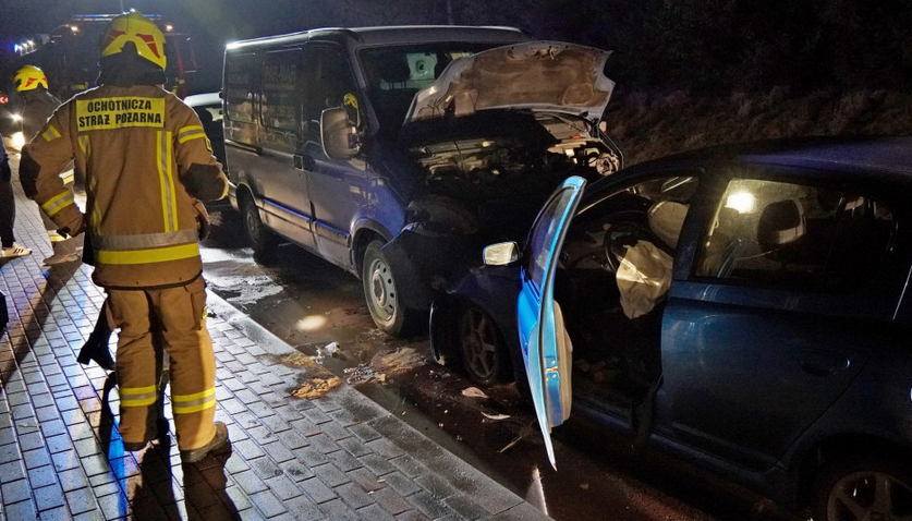 wypadek, Zagórzany, czołówka, PSP Gorlice