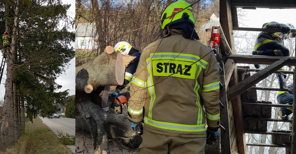 Wiatr, zniszczenia, Nowy Sącz, Gorlice, żywioł, PSP