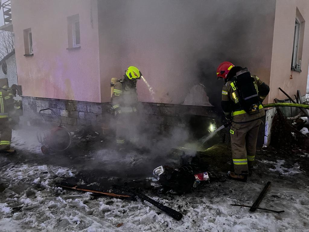 Mystków pożar