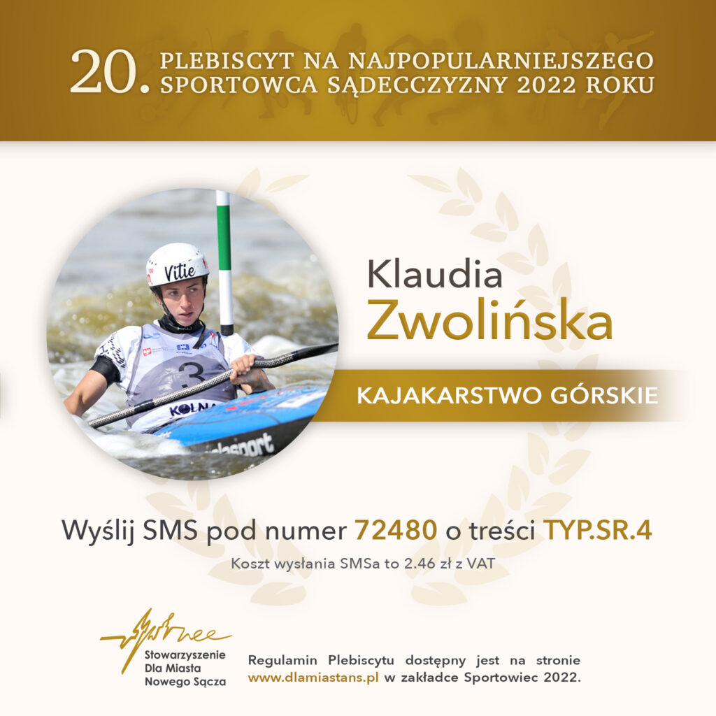 Klaudia Zwolińska, Najpopularniejszy Sportowiec Sądecczyzny 