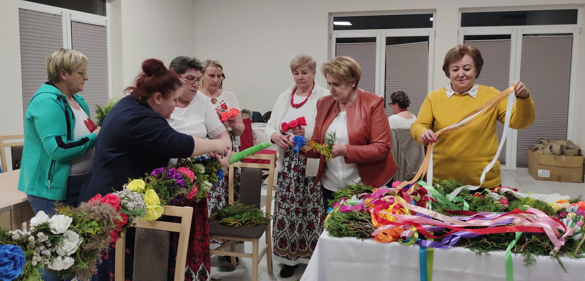 palmy wielkanocne, zające, wyplatanie, Sołectwo Muszynka