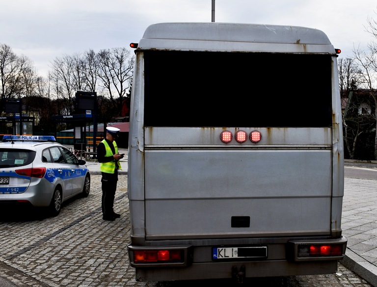 kontrole przewoźników, autobusów, powiat limanowski