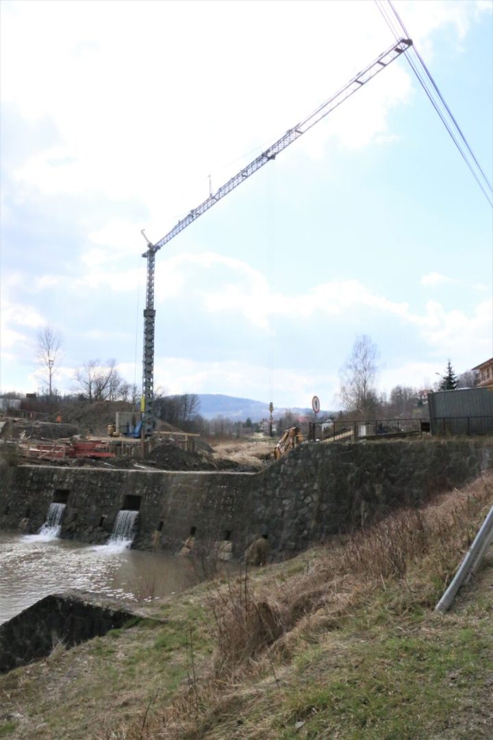 Limanowa, budowa mostu