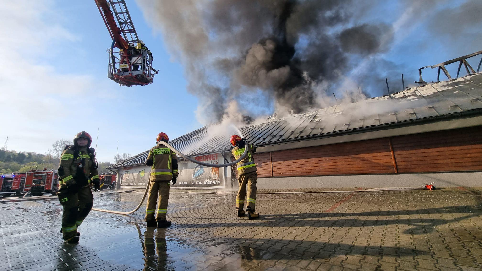 pożar Neonet Gorlice
