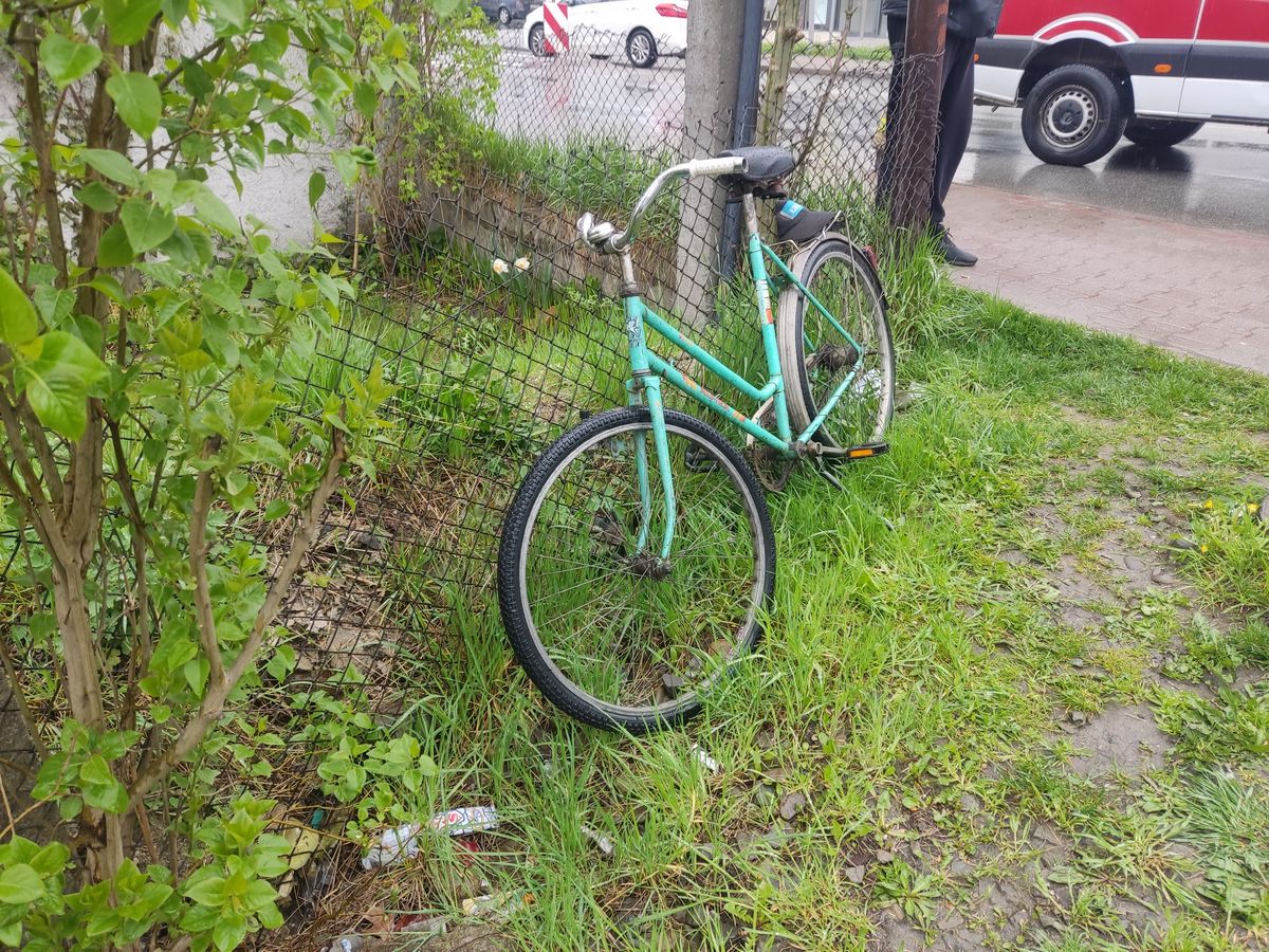 potrącenie rowerzysty