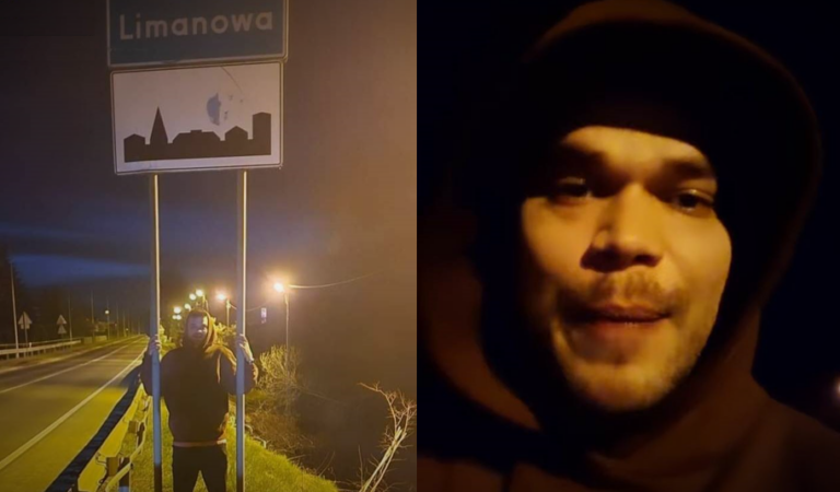 Daniel Midas złamał zakaz Romów. W nocy przechadzał się po Limanowej (zdjęcia)