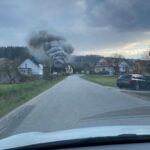 pożar samochodu Gaboń