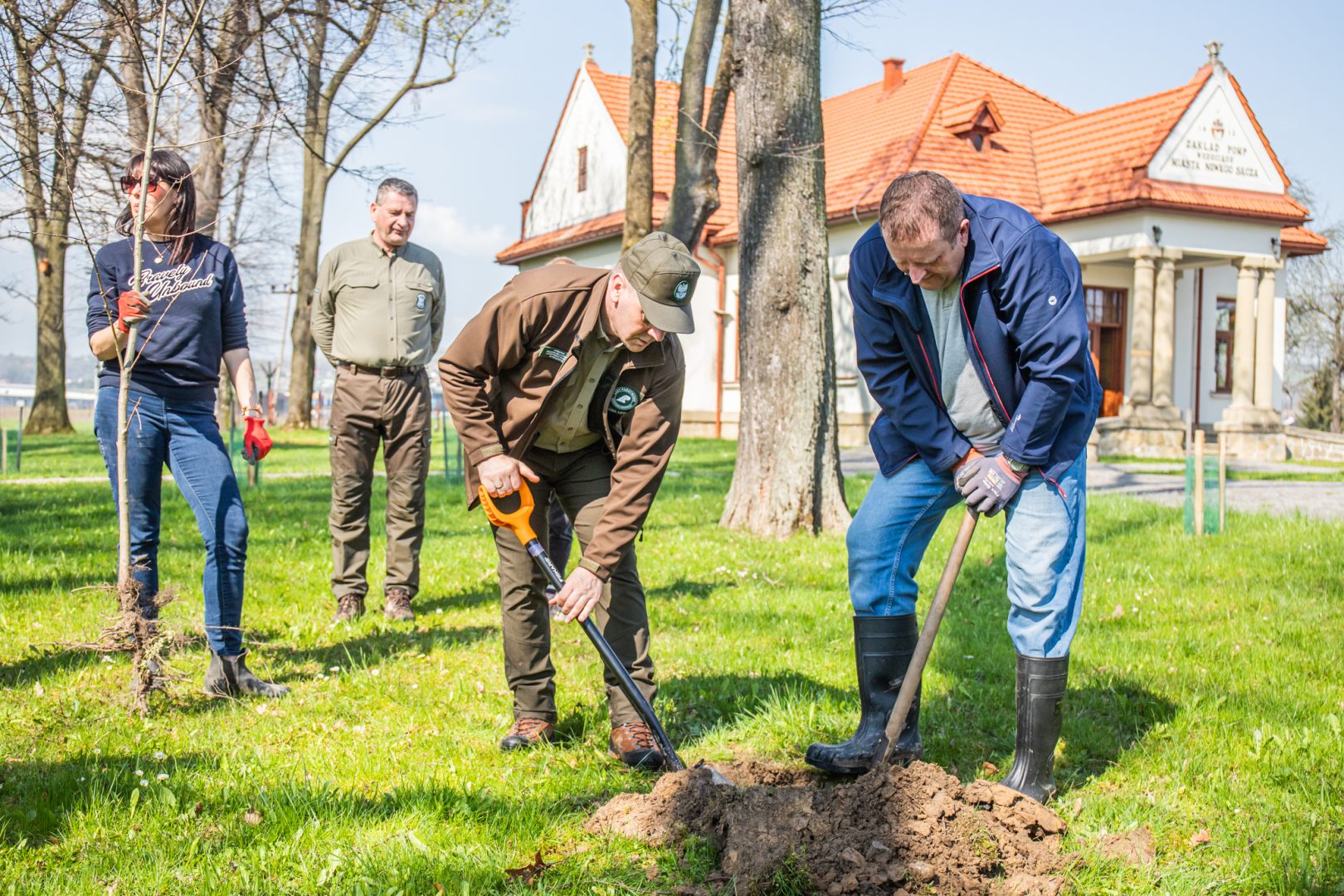 Świniarsko, Sądeckie Wodociągi, sadzenie drzew