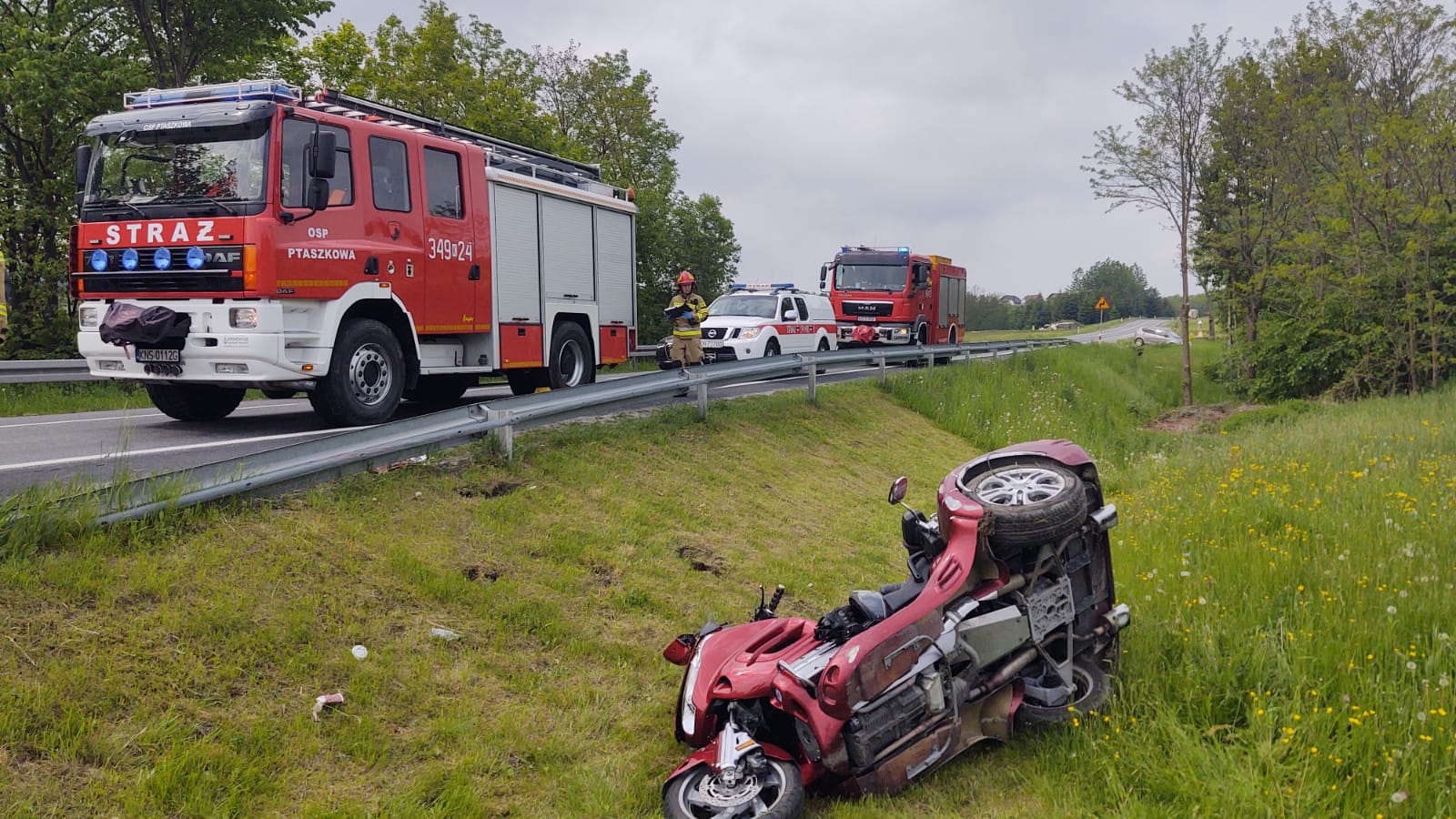 Ptaszkowa, motocyklista