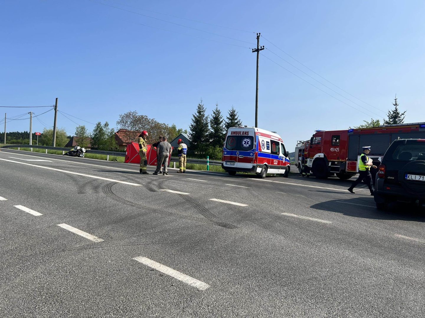 Siekierczyna, wypadek motocyklisty