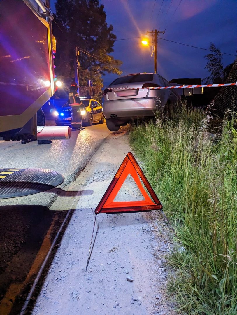 Nowy Sącz samochód wypadł z drogi