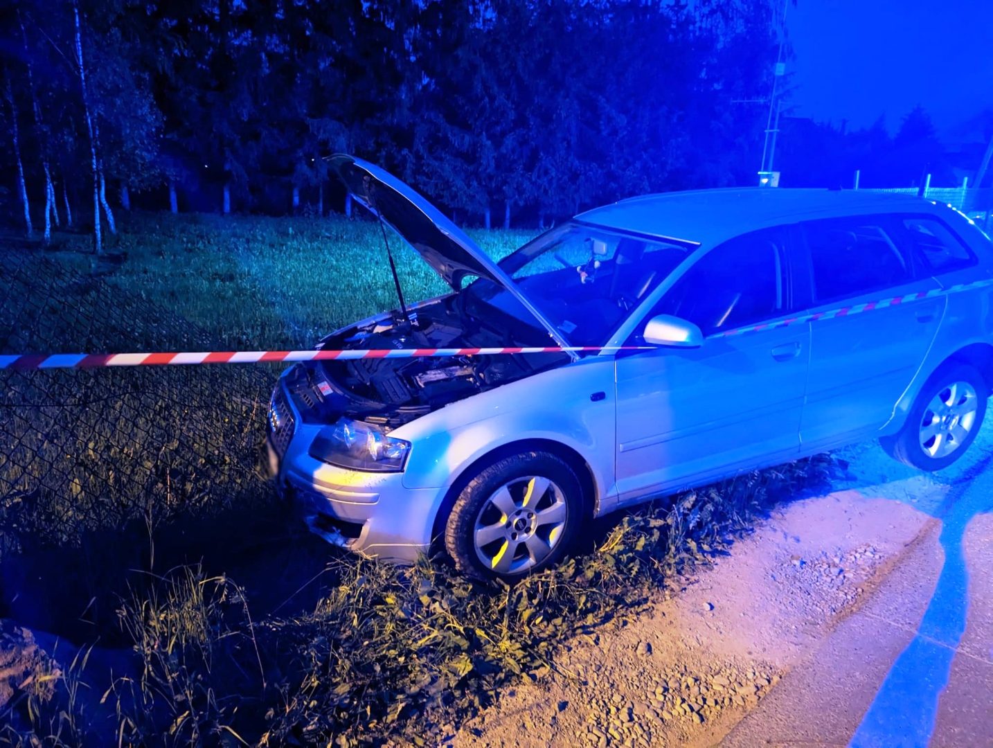 Nowy Sącz samochód wypadł z drogi