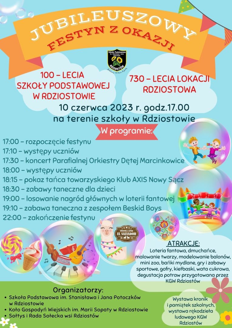 festyn w Rdziostowie - plakat