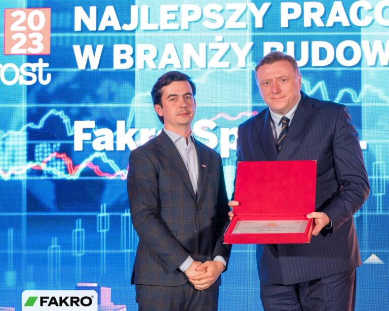 FAKRO Najlepszym Pracodawcą Branży Budowlanej 2023
