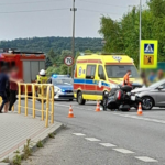 wypadek, gnojnik, trasa zablkowana, DK nr 5