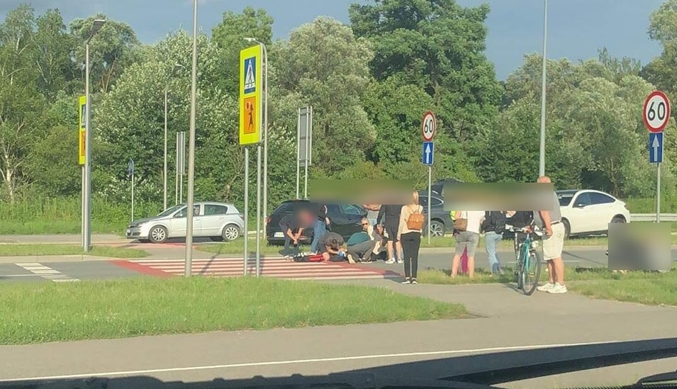 Aleje Piłsudskiego, Nowy Sącz, wypadek, potrącenie