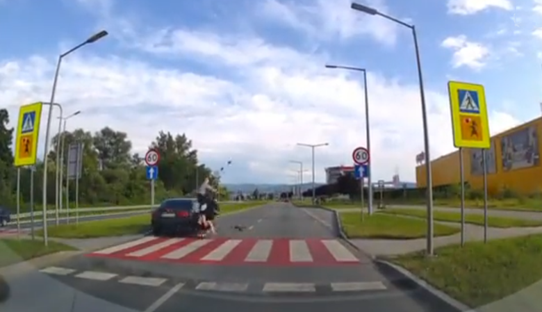 Nowy Sącz, potrącenie, film, potrącenie trzech chłopców, Aleje Piłsudskiego